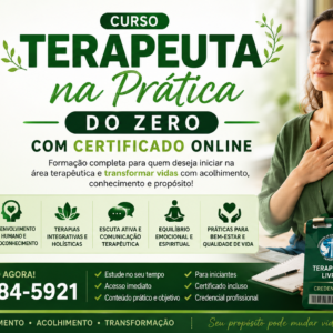 Curso Livre EAD de Terapeuta Livre Com Certificado e Credencial